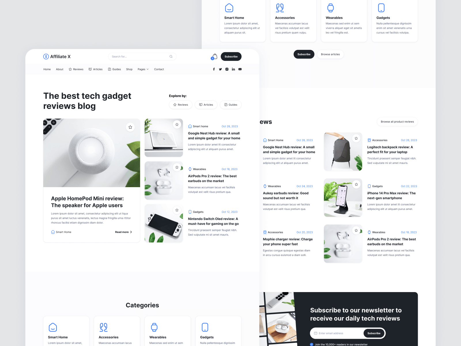 Affiliate Blog Webflow Template