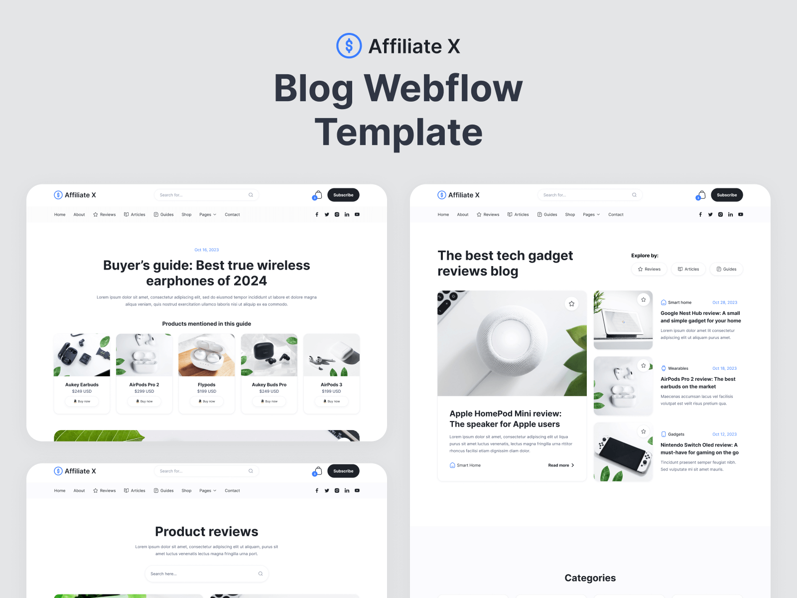 Blog Webflow Template