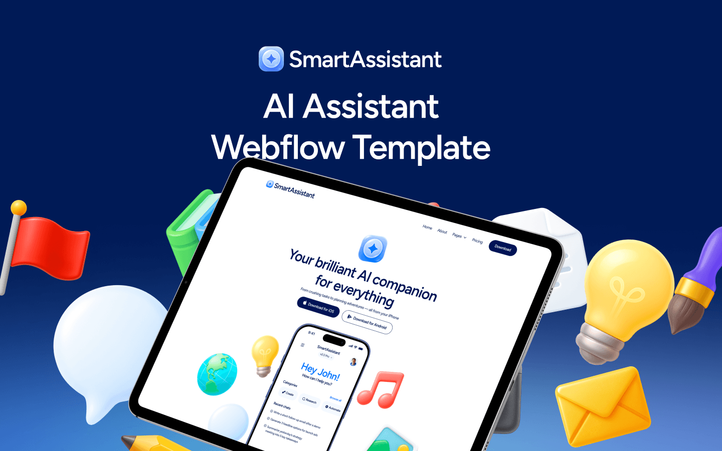AI Assistant Webflow Template