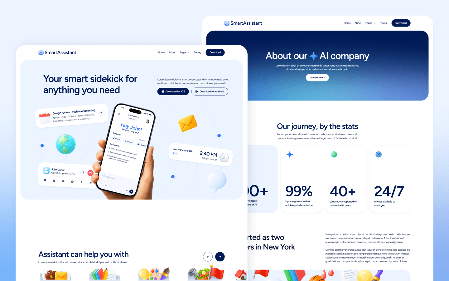 SmartAssistant Webflow Template
