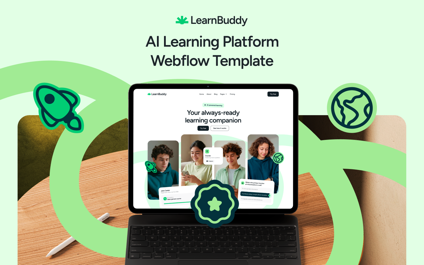 AI Learning Platform Webflow Template