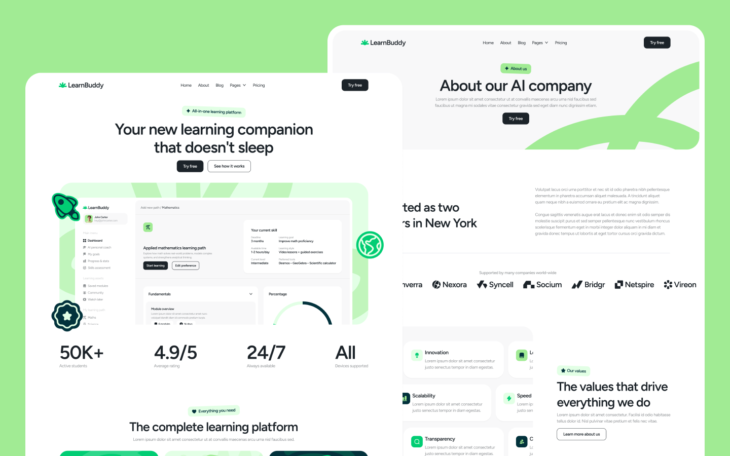 LearnBuddy Webflow Template
