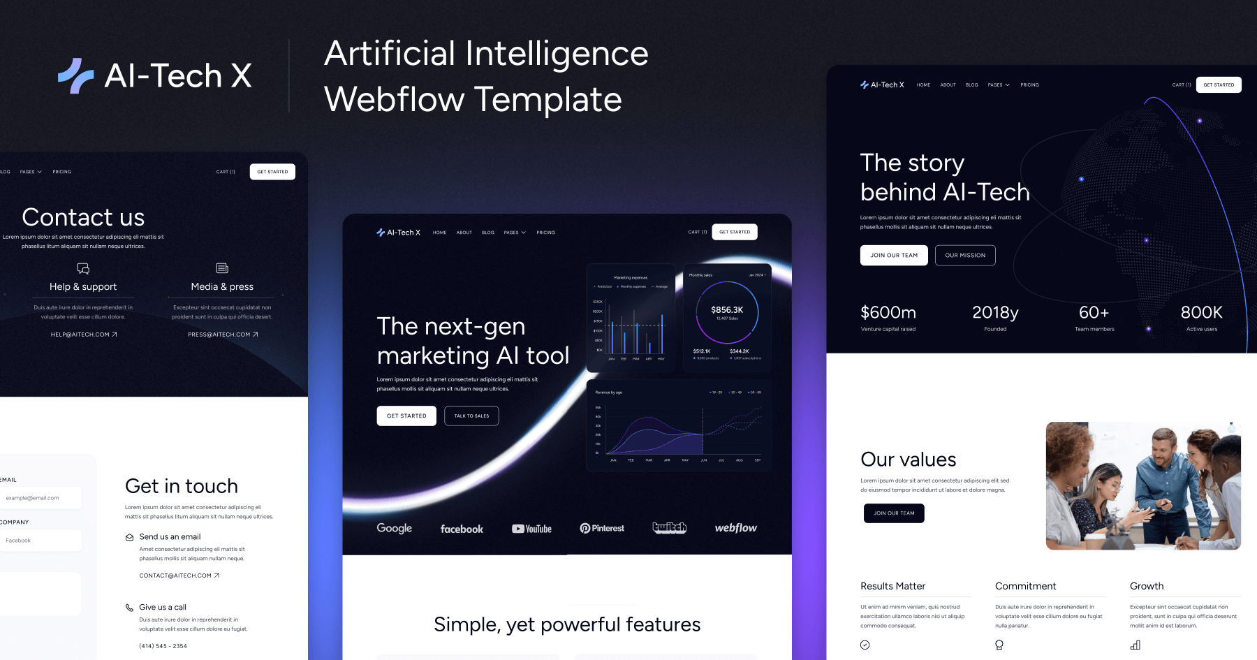 AI & ML Webflow Template
