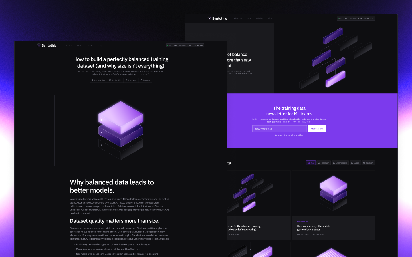 Syntethic Webflow Template