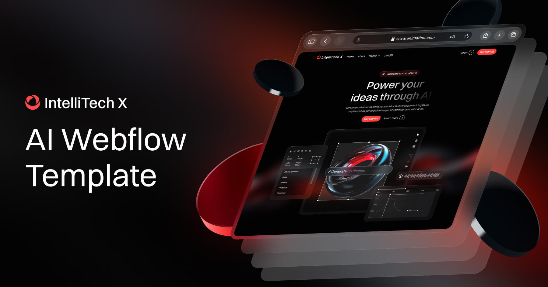 AI Startup Webflow Template - IntelliTech X | BRIX Templates