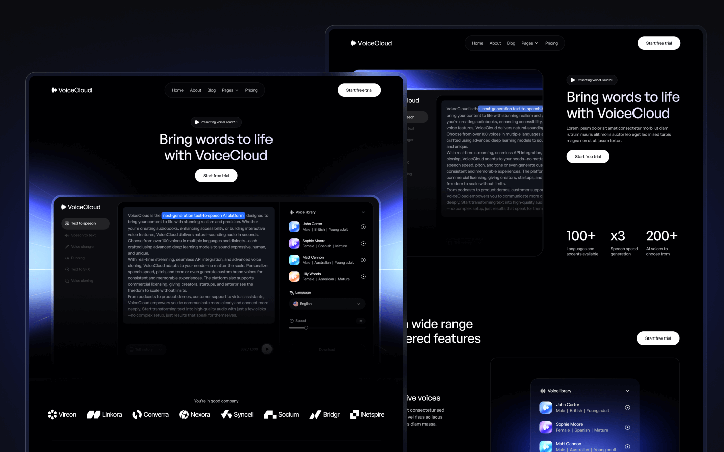 VoiceCloud Webflow Template