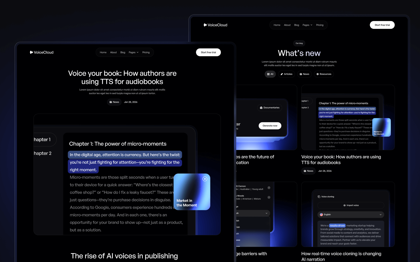 VoiceCloud Webflow Template