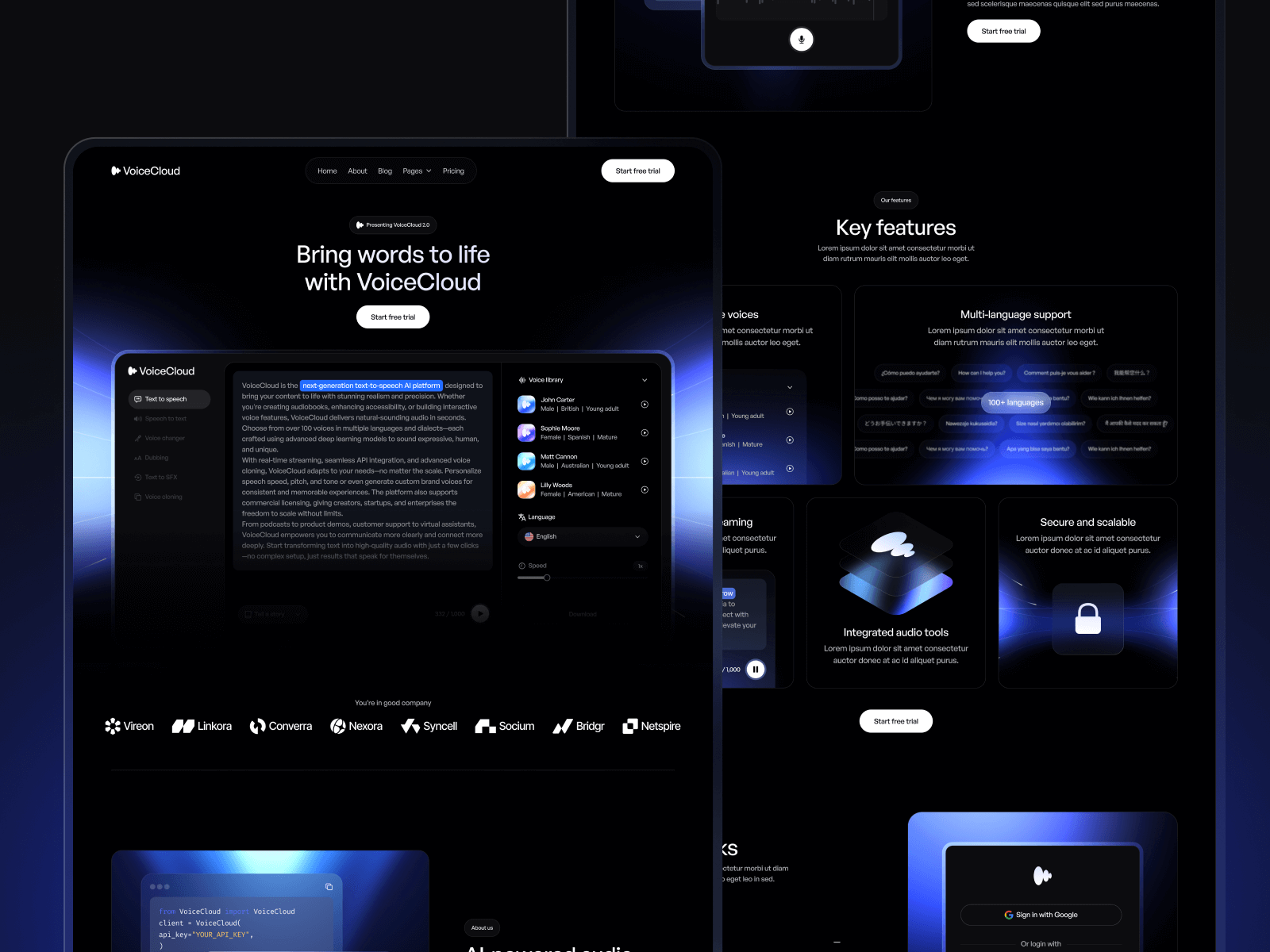 AI Voice Webflow Template