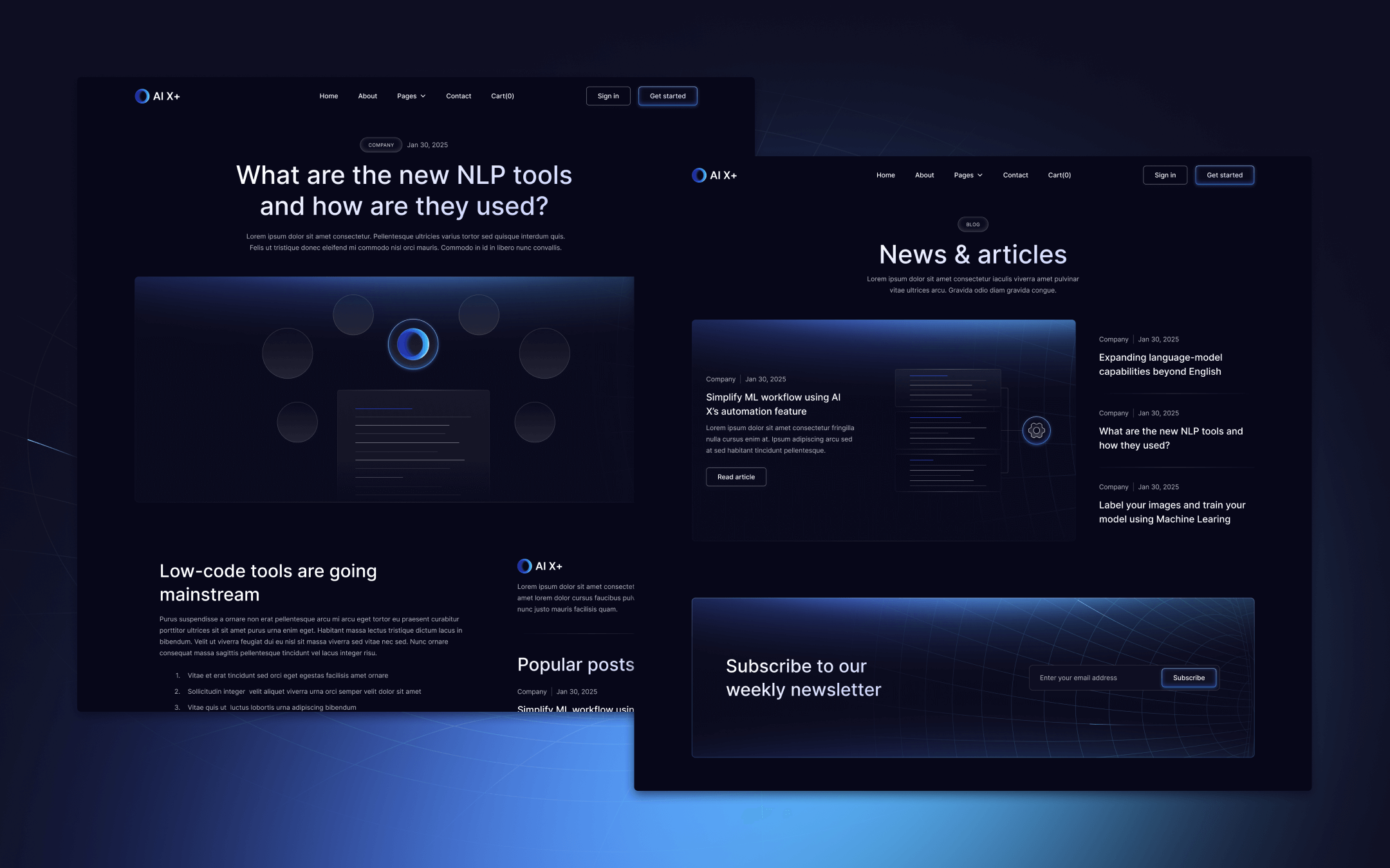 AI X+ Webflow Template