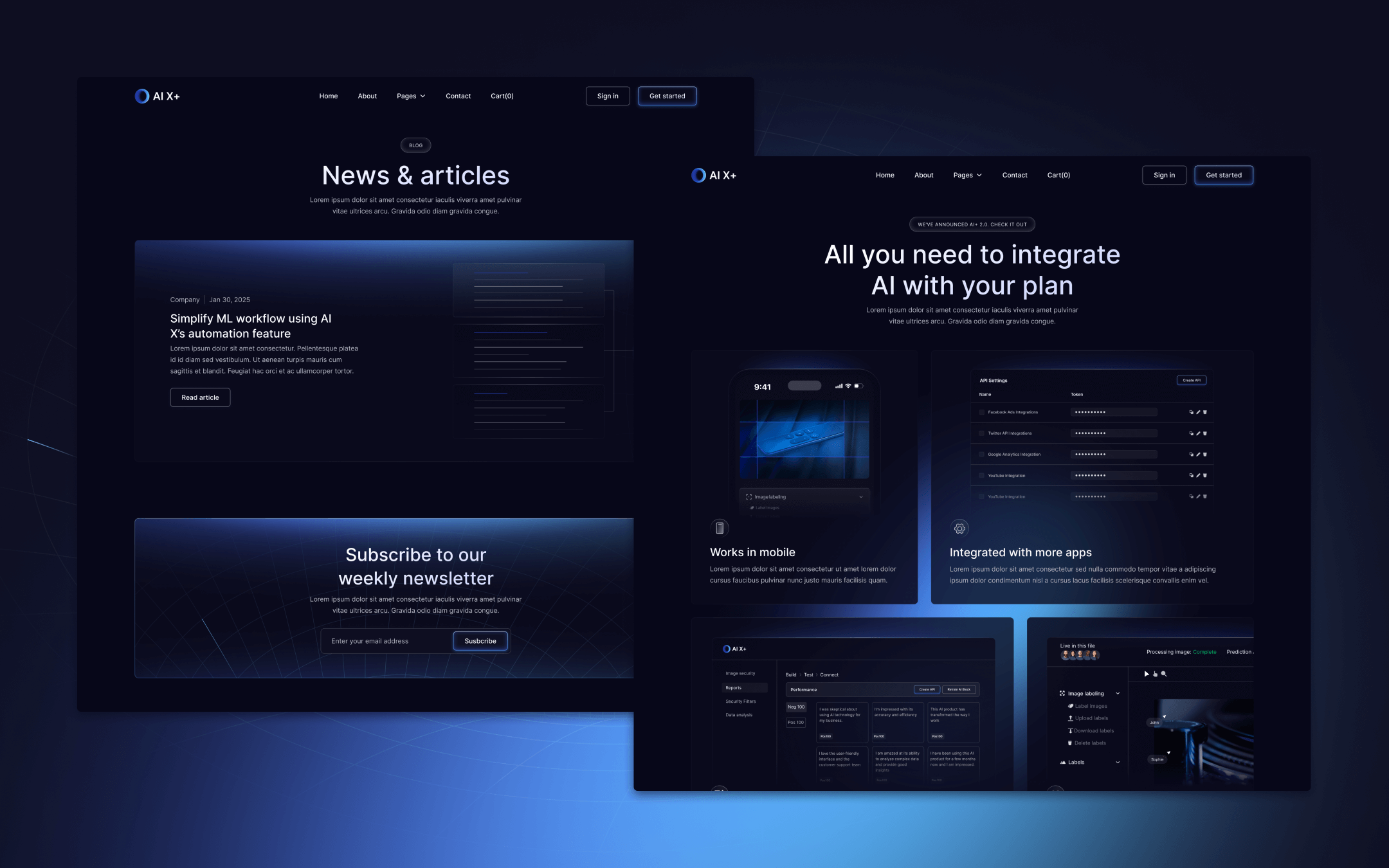 AI X+ Webflow Template