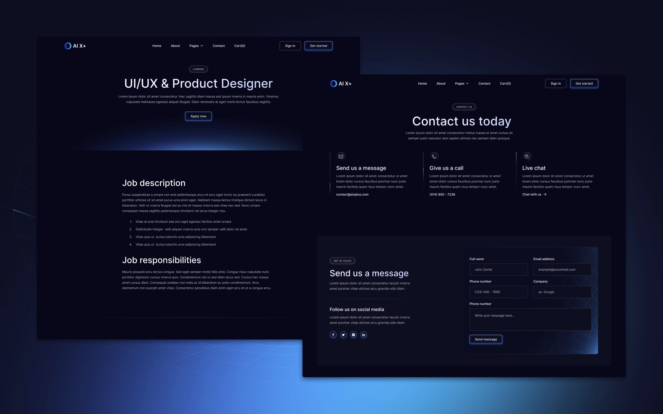 AI X+ Webflow Template