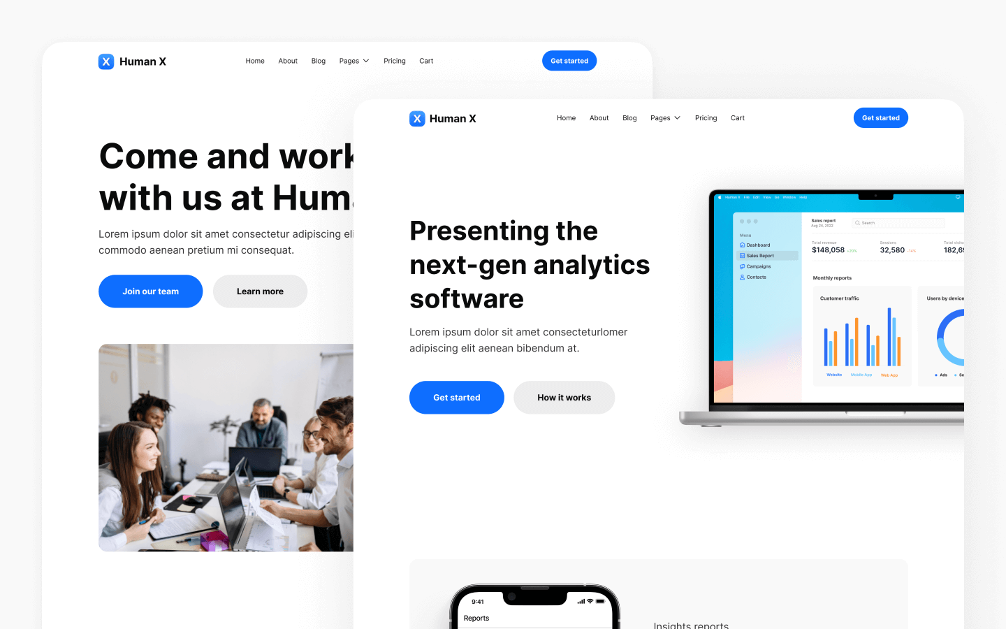 Human X Webflow Template