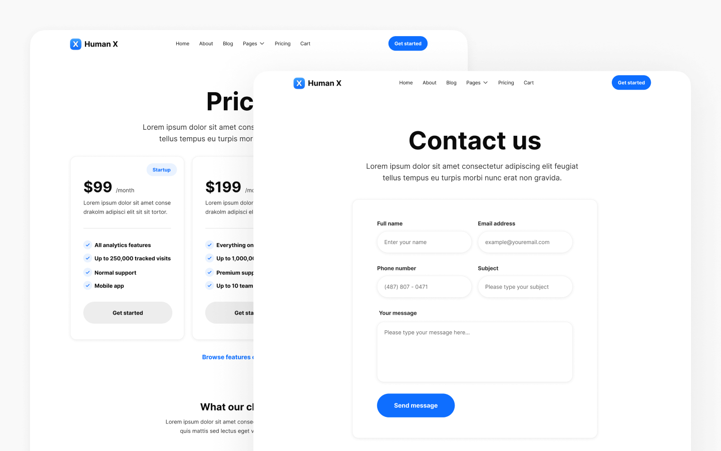 Human X Webflow Template