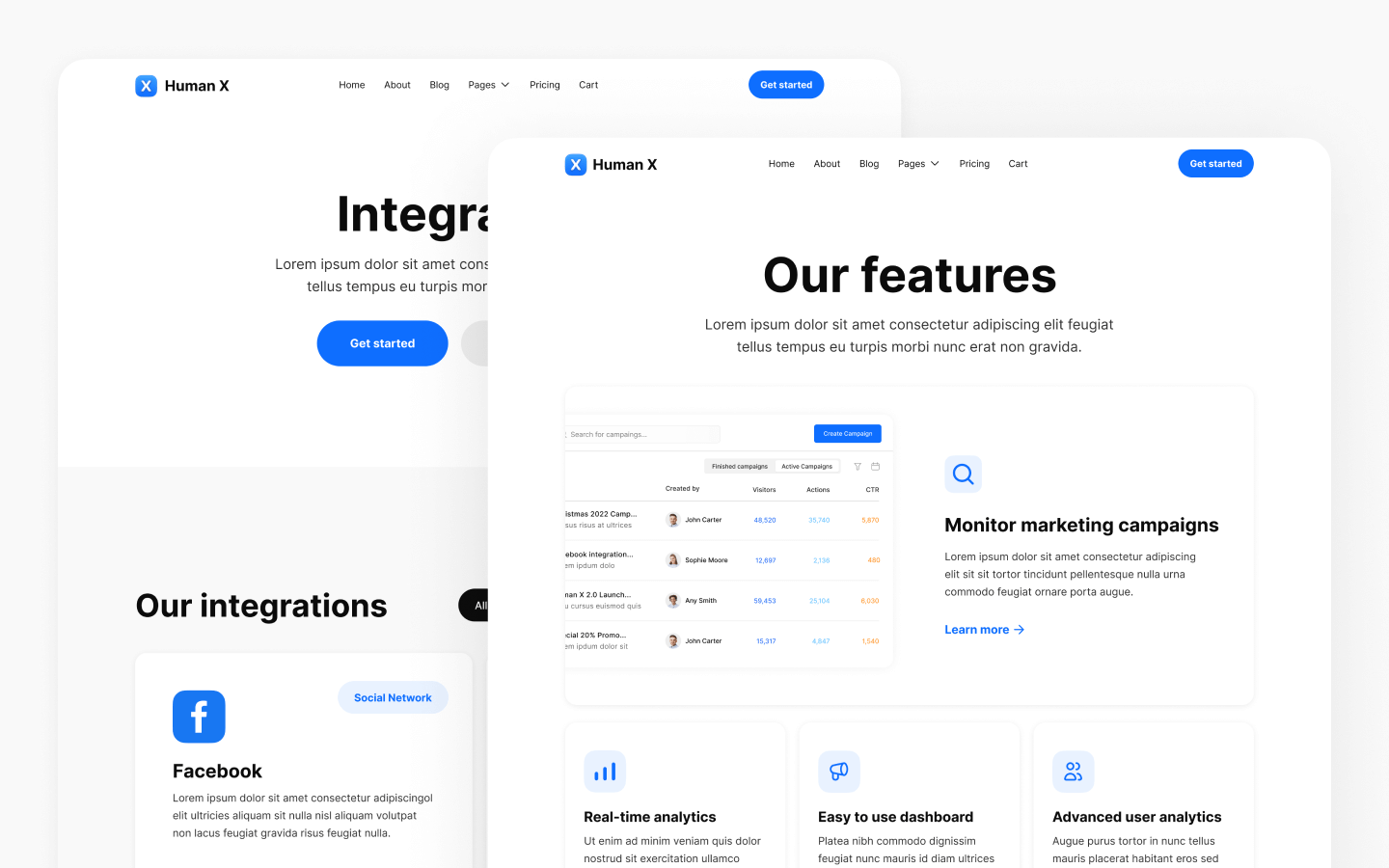 Human X Webflow Template
