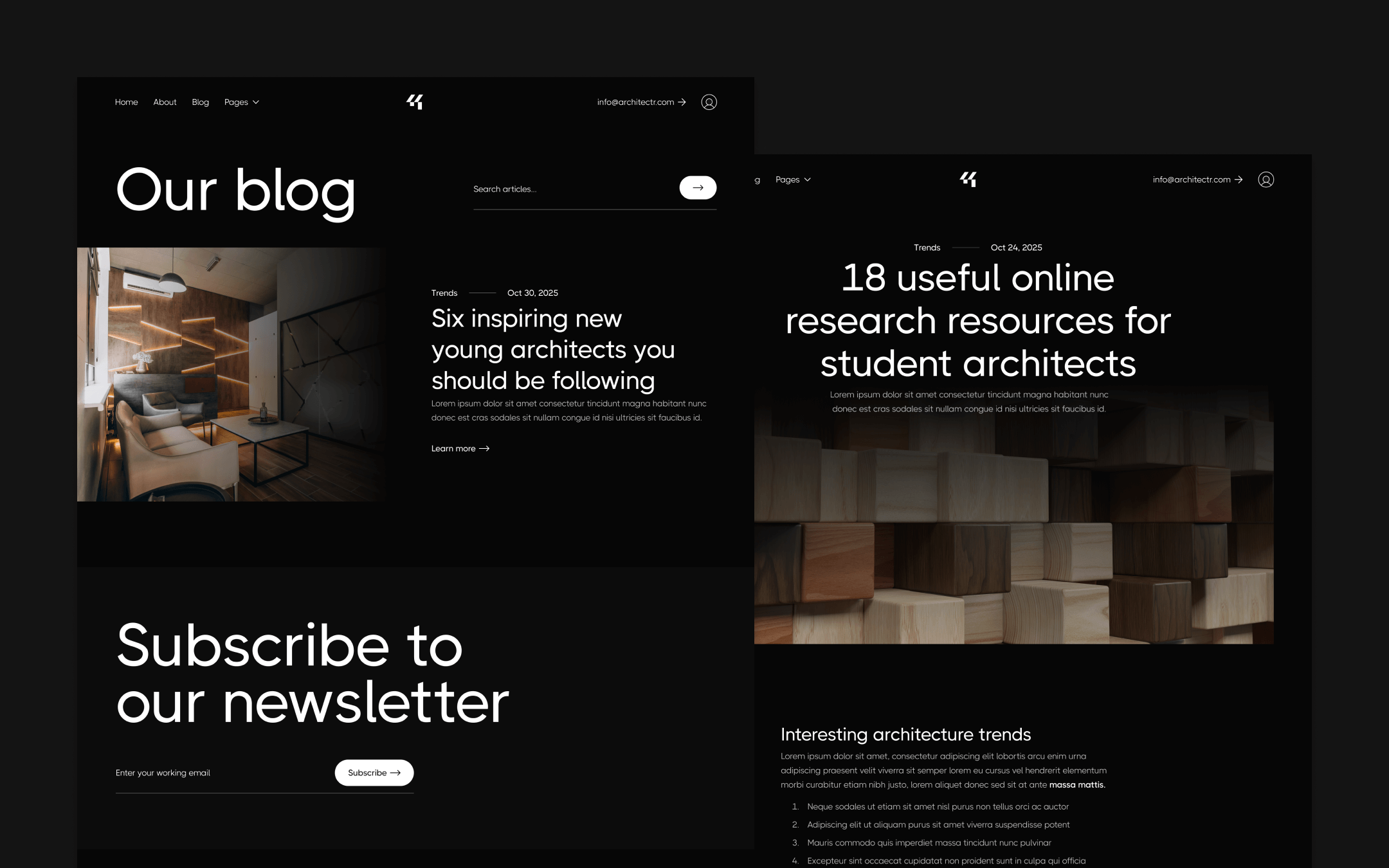 Architectr X Webflow Template