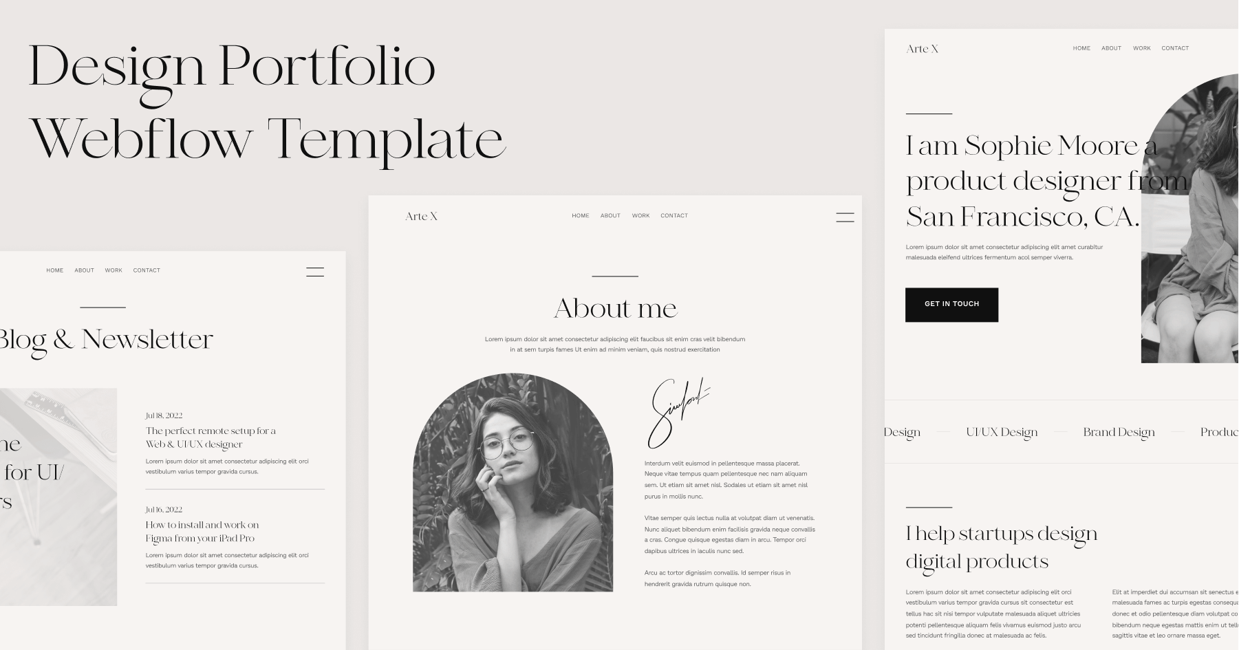 Art Design Portfolio Webflow Template