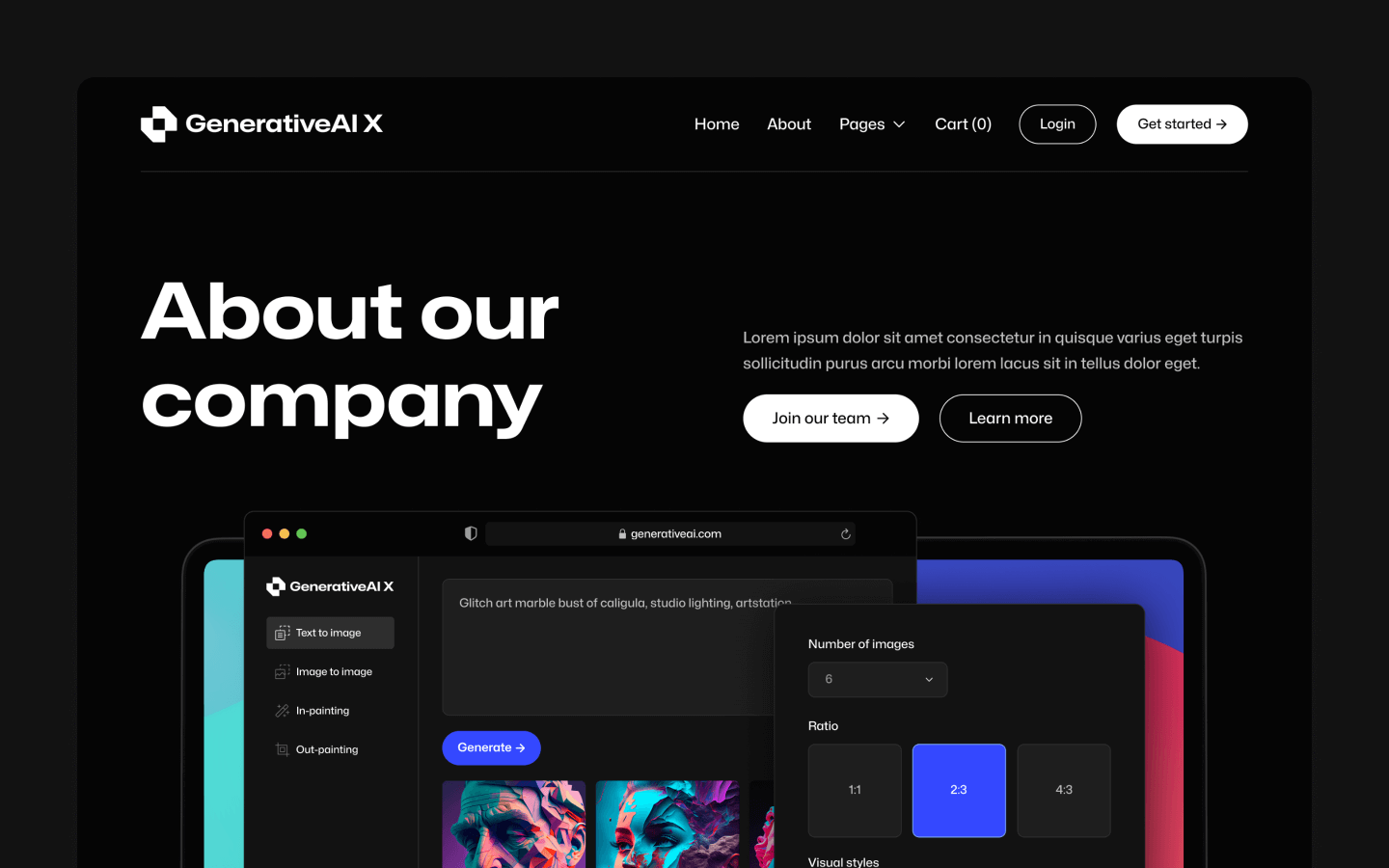 GenerativeAI Webflow Template
