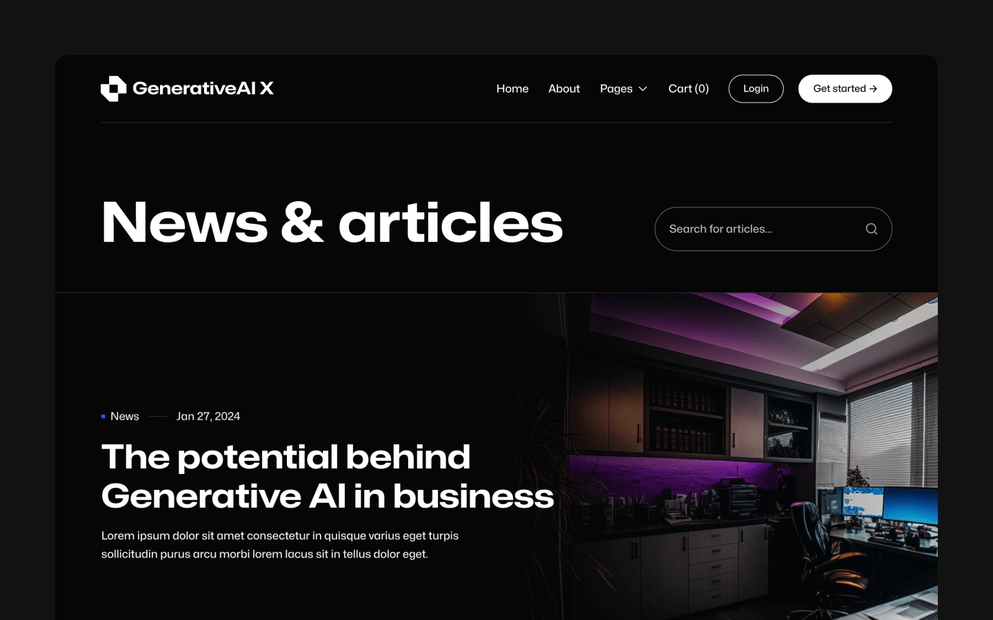 GenerativeAI Webflow Template
