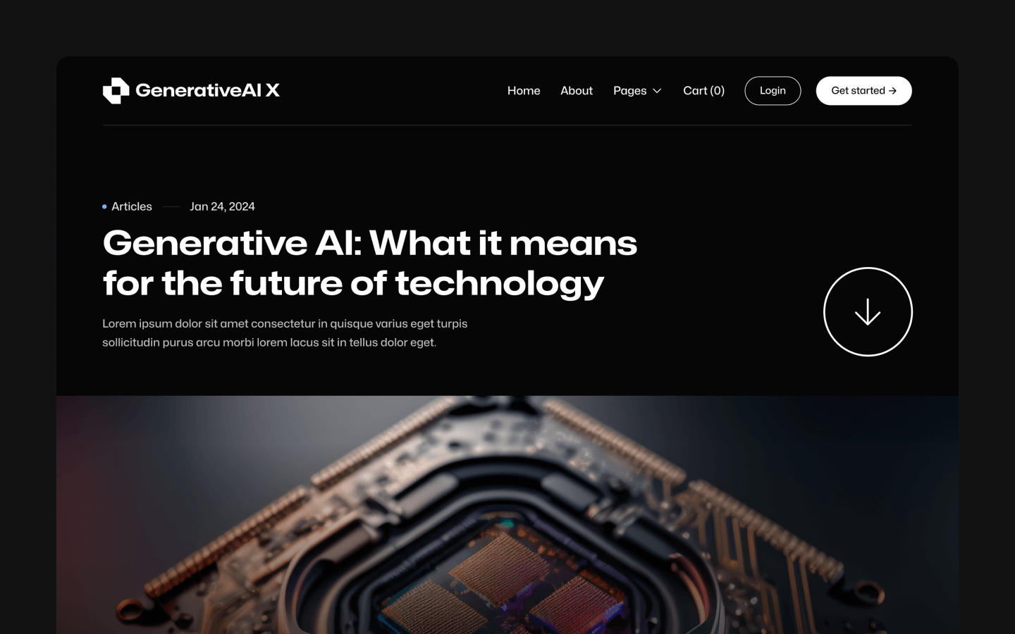 GenerativeAI Webflow Template