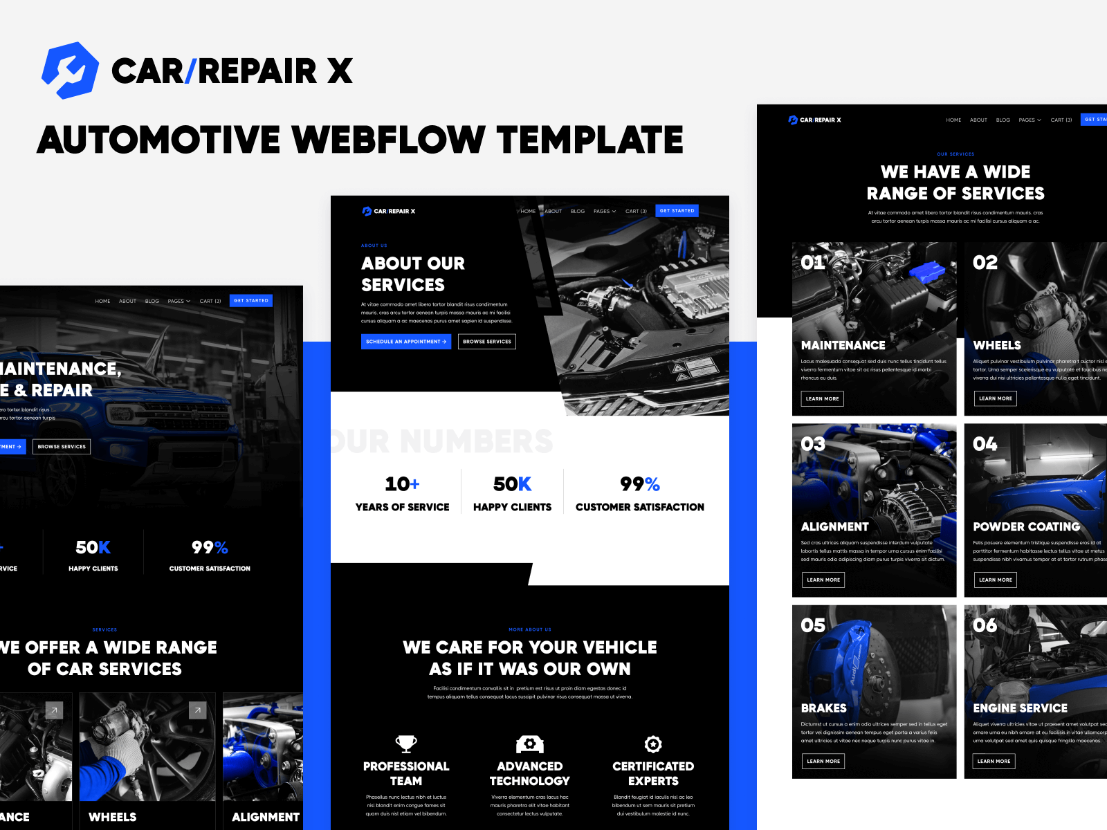 Automotive Repair Webflow Template
