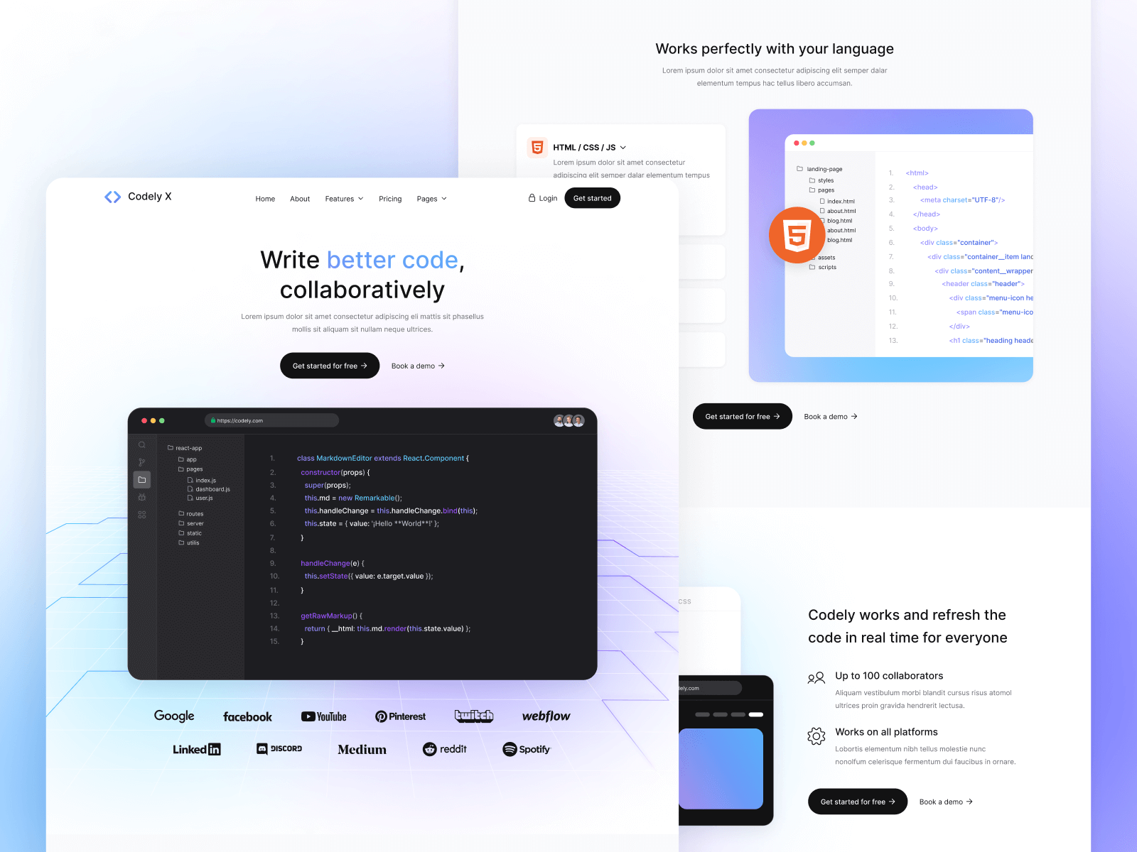 Code SaaS Webflow Website Template