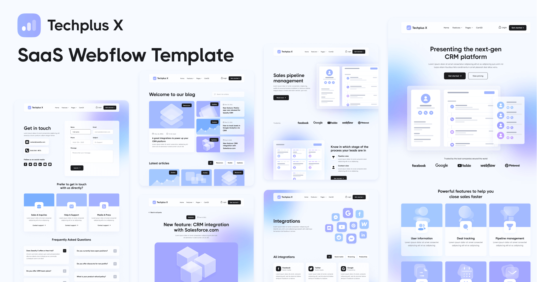 B2B SaaS Webflow Template