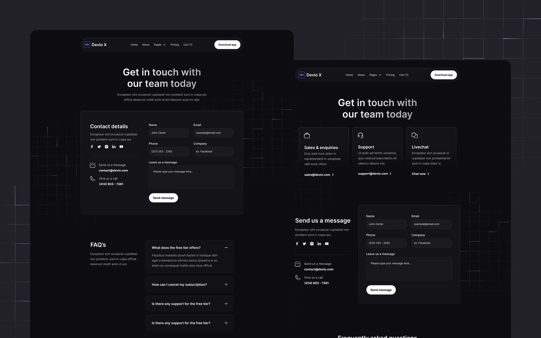 Devio X Webflow Template