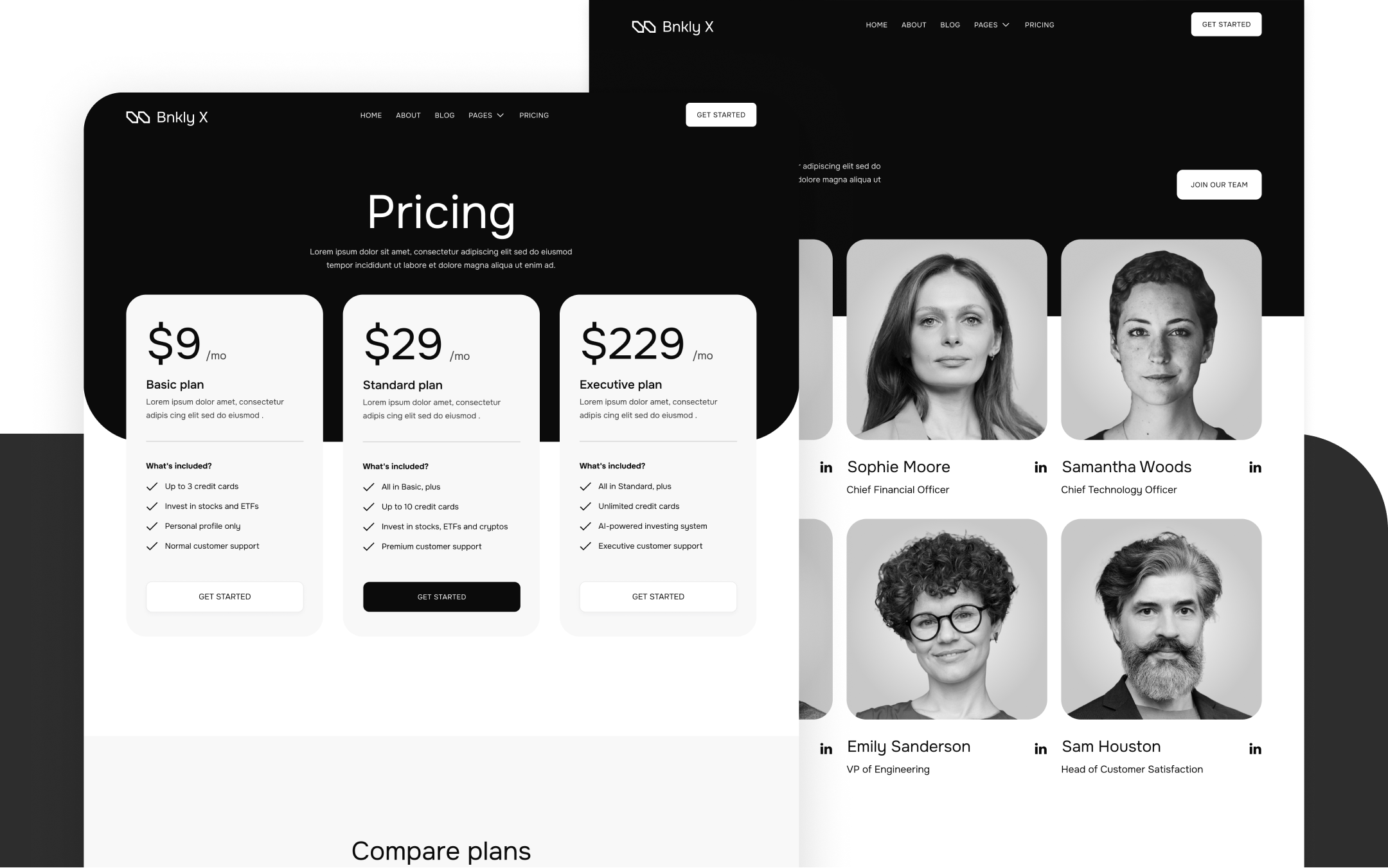 Bnkly X Webflow Template