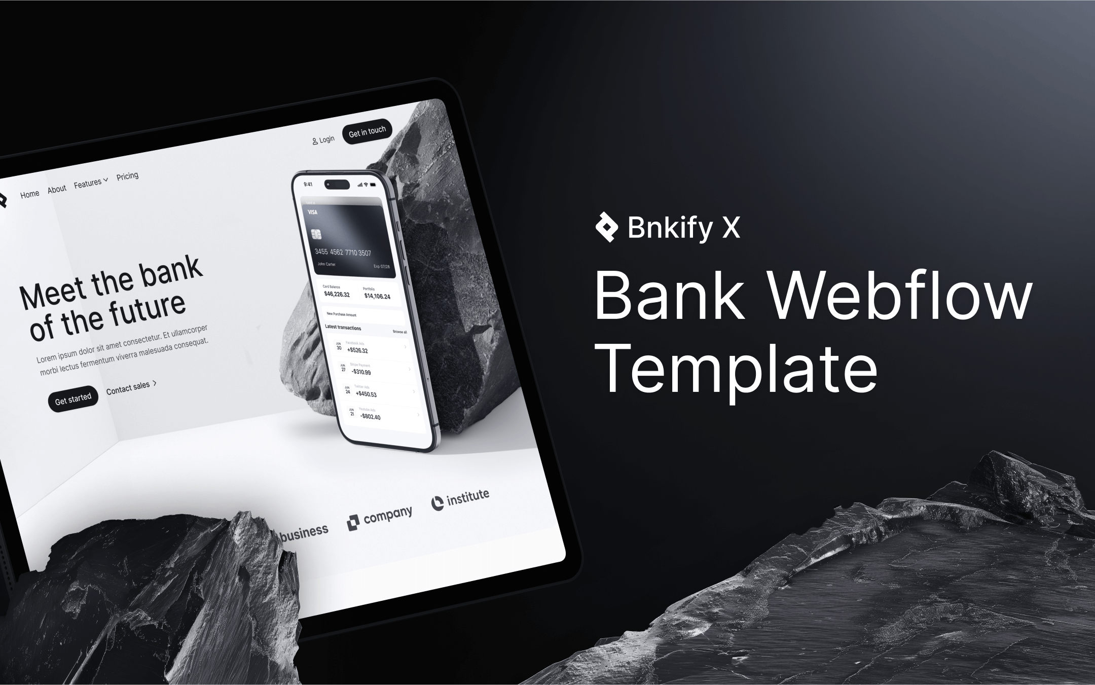 Bank Startup Webflow Template