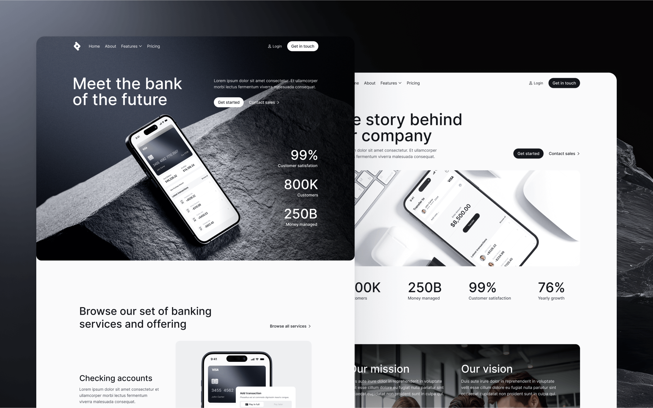 Bnkify X Webflow Template