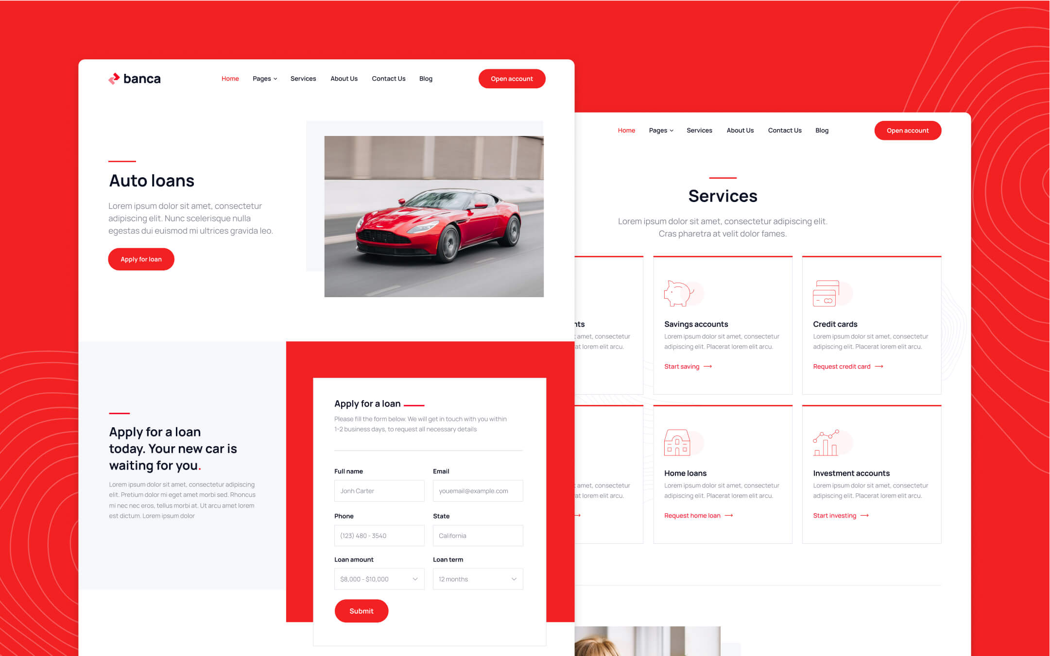 Banca Webflow Template