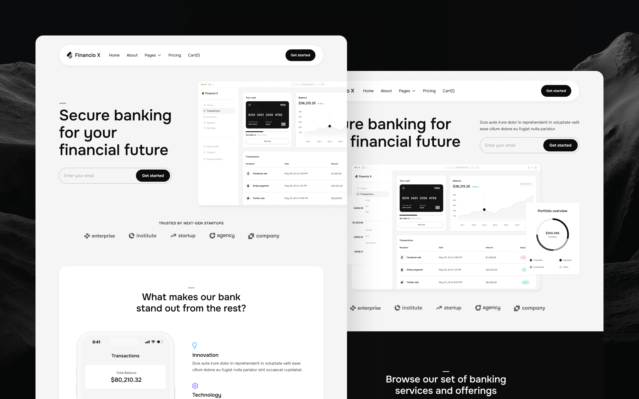 Financio X Webflow Template