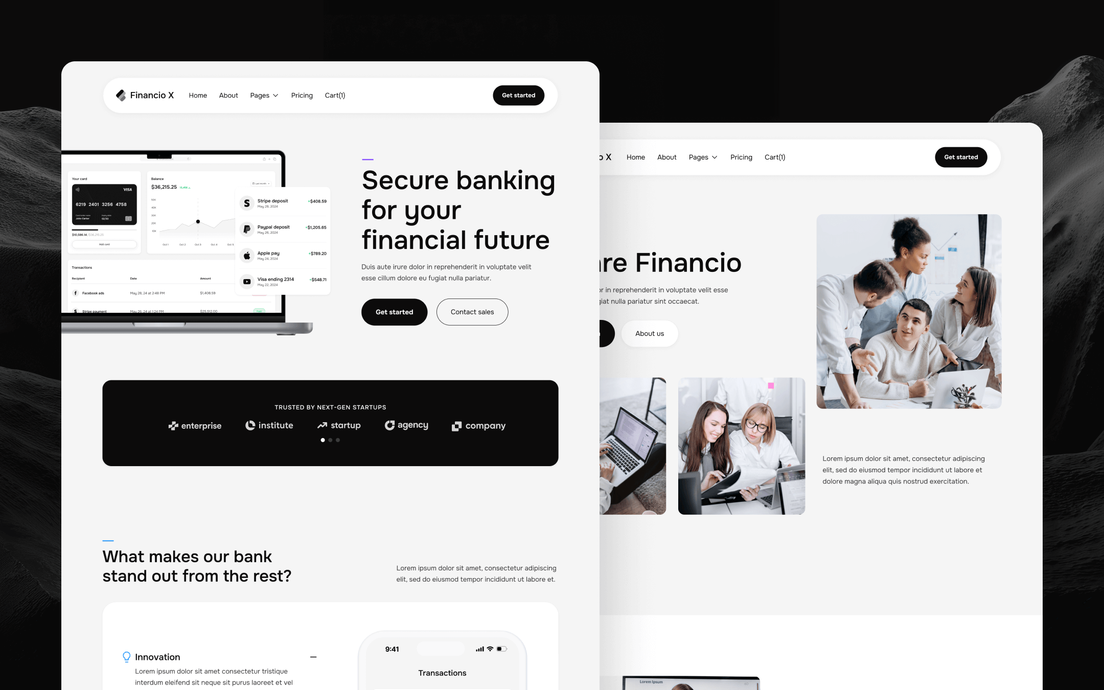 Financio X Webflow Template
