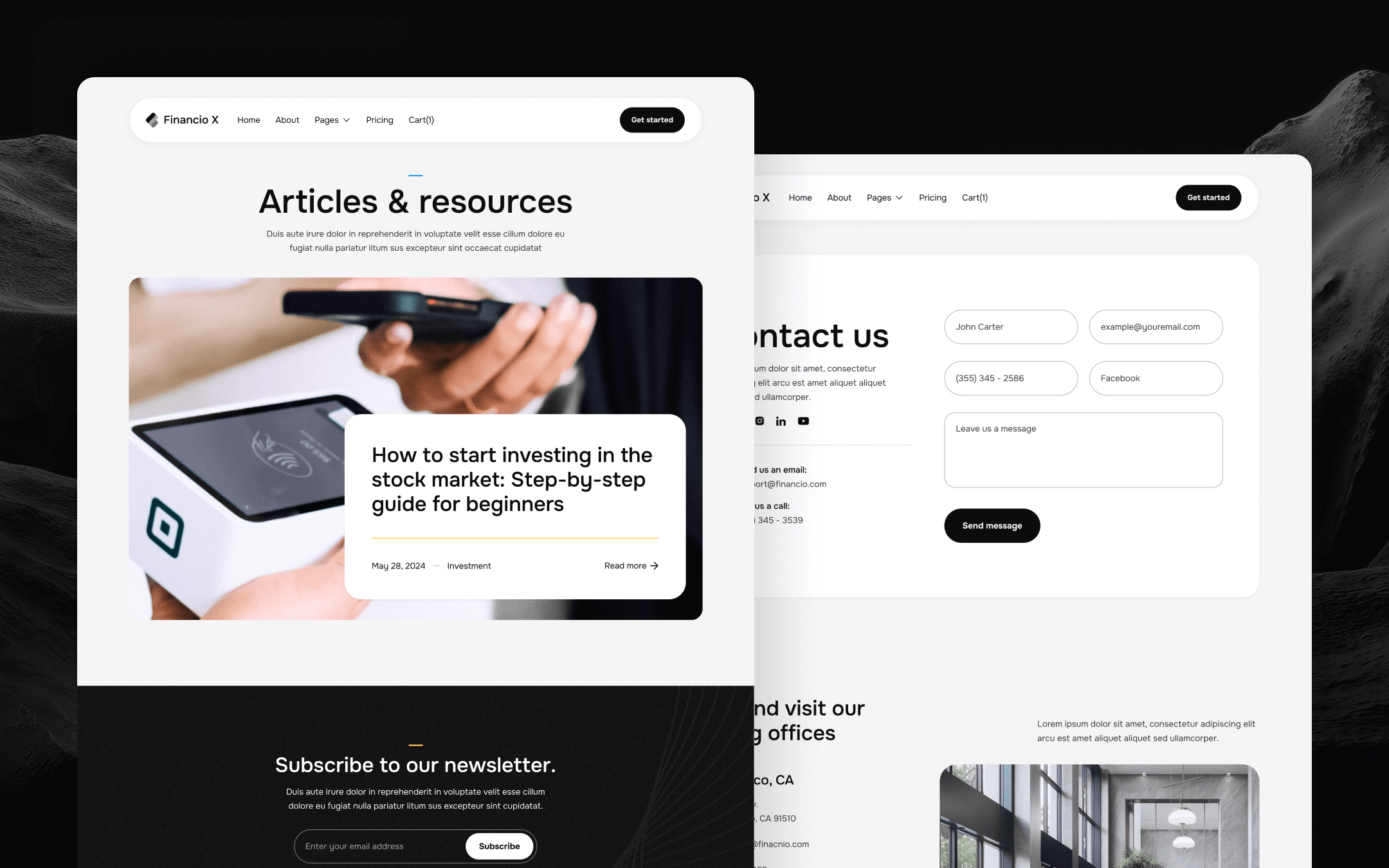 Financio X Webflow Template