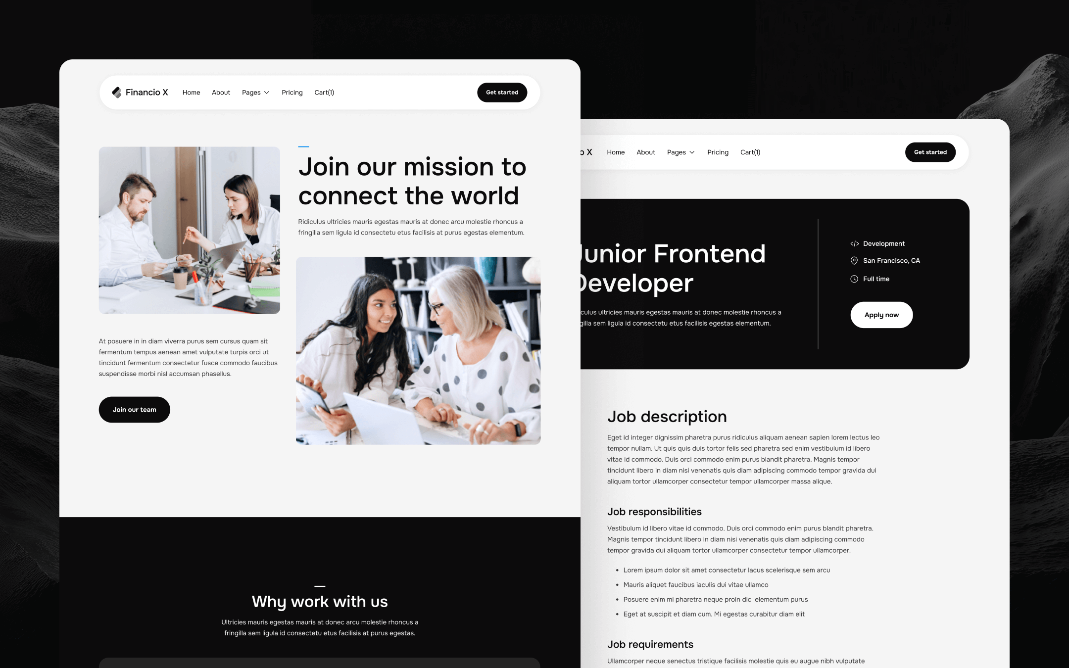 Financio X Webflow Template