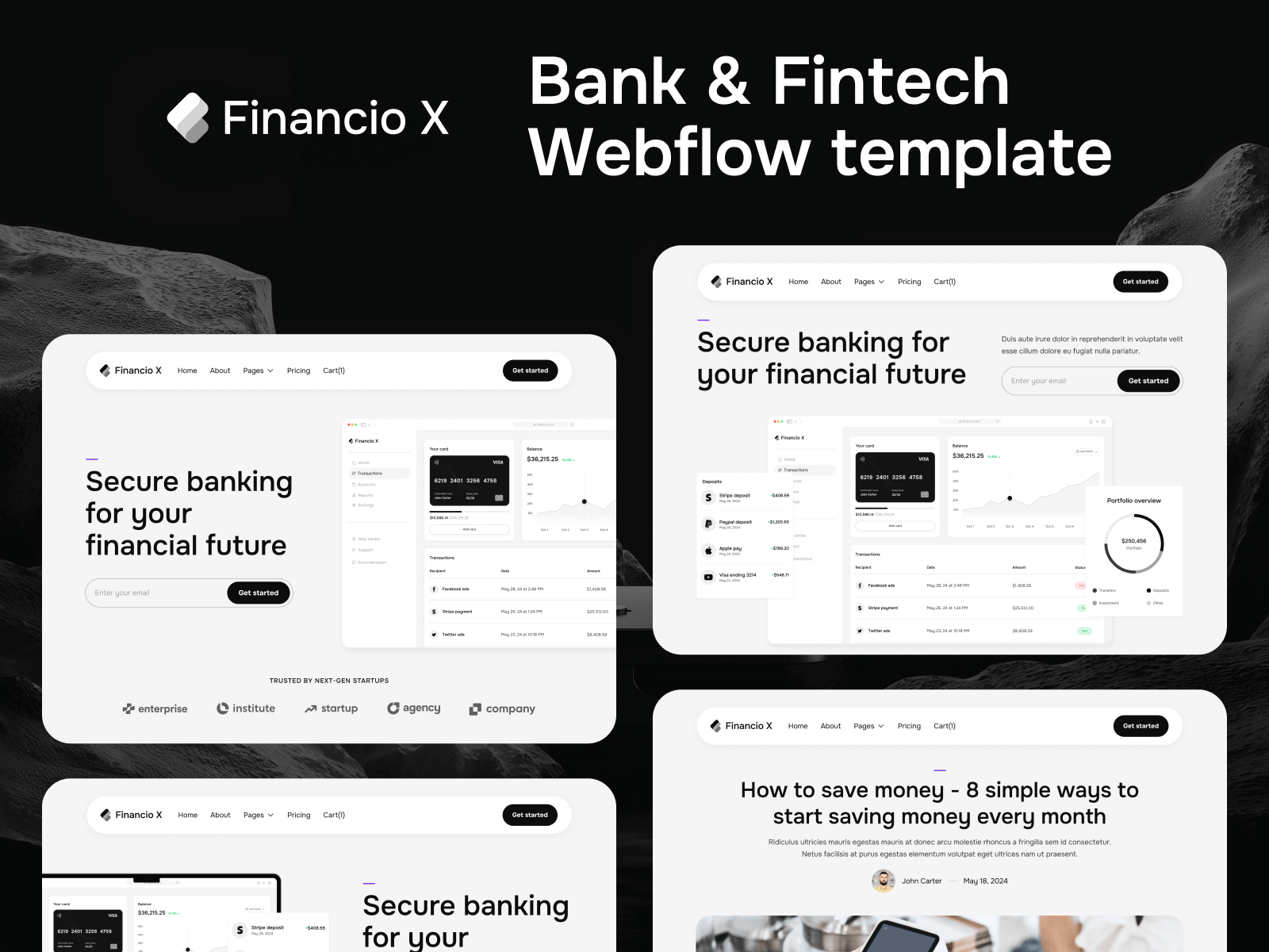 Bank and Fintech Webflow Template
