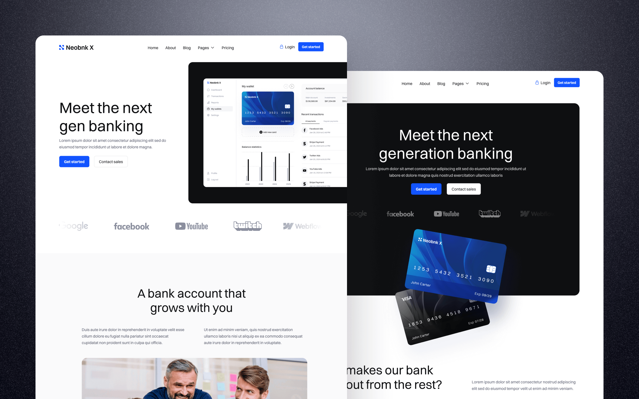 Neobank X Webflow Template