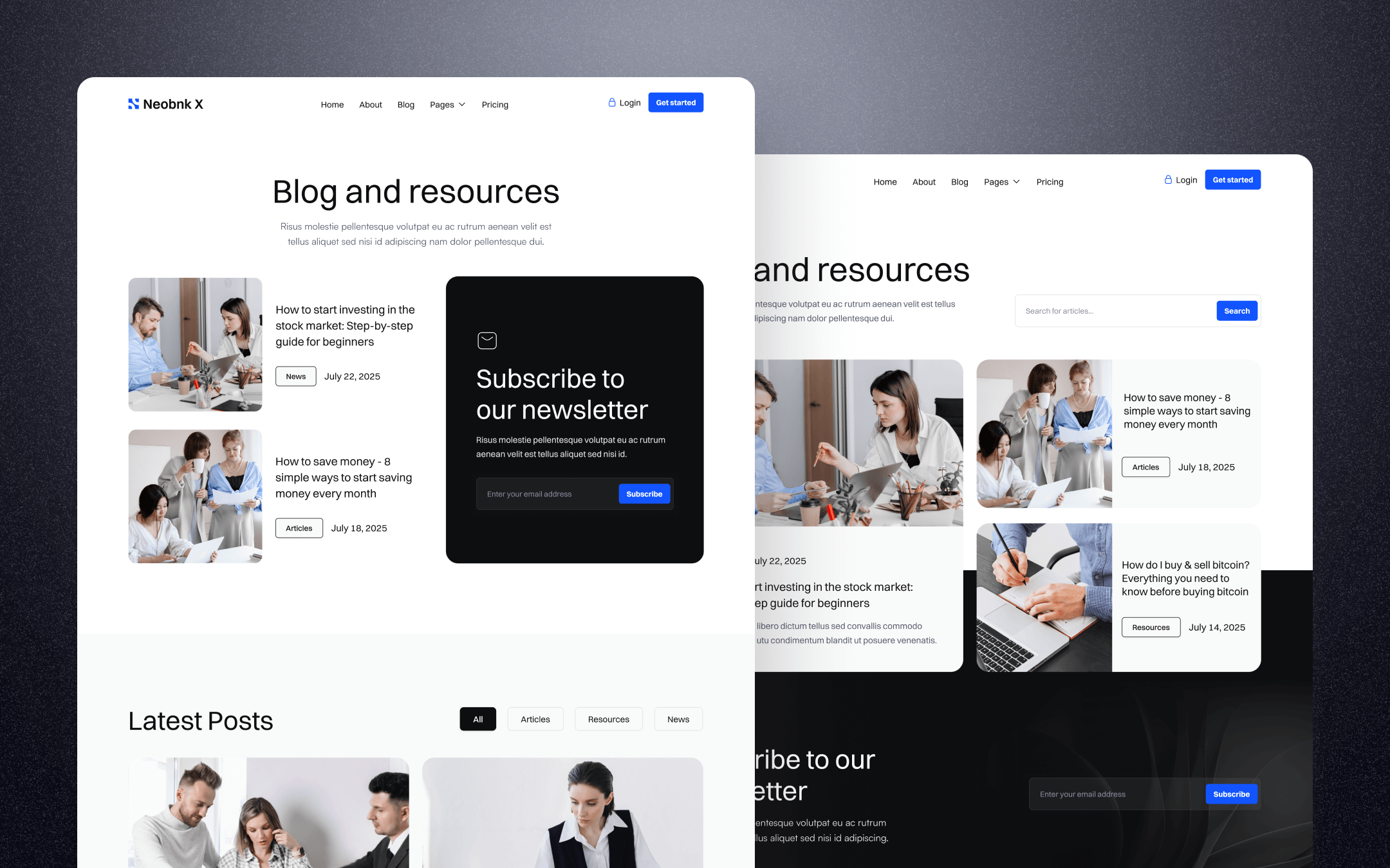 Neobank X Webflow Template