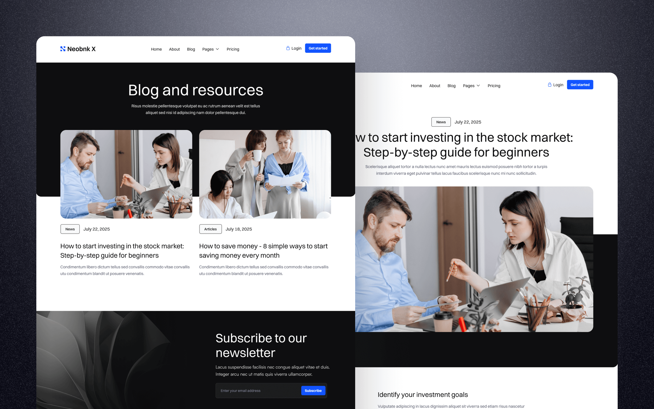 Neobank X Webflow Template