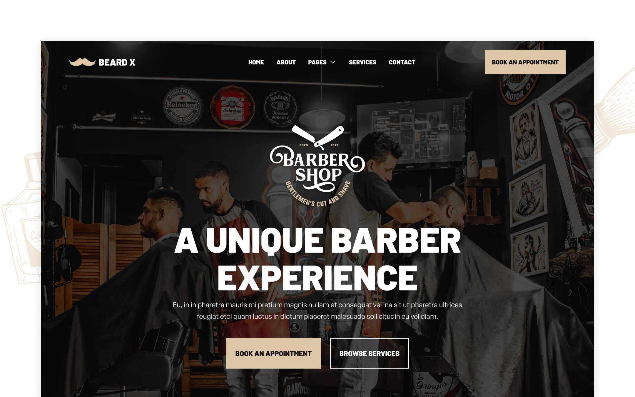 Barber Shop Webflow Template
