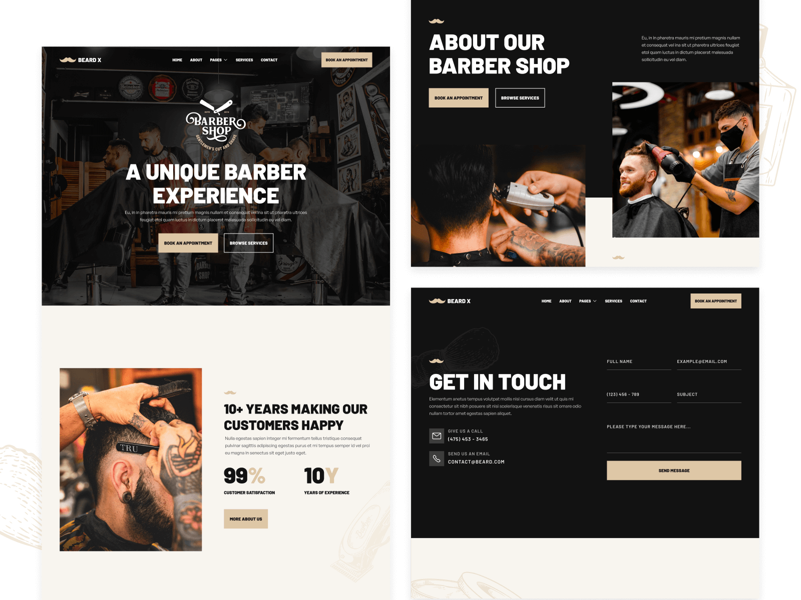 Men Hair Salon Webflow Template