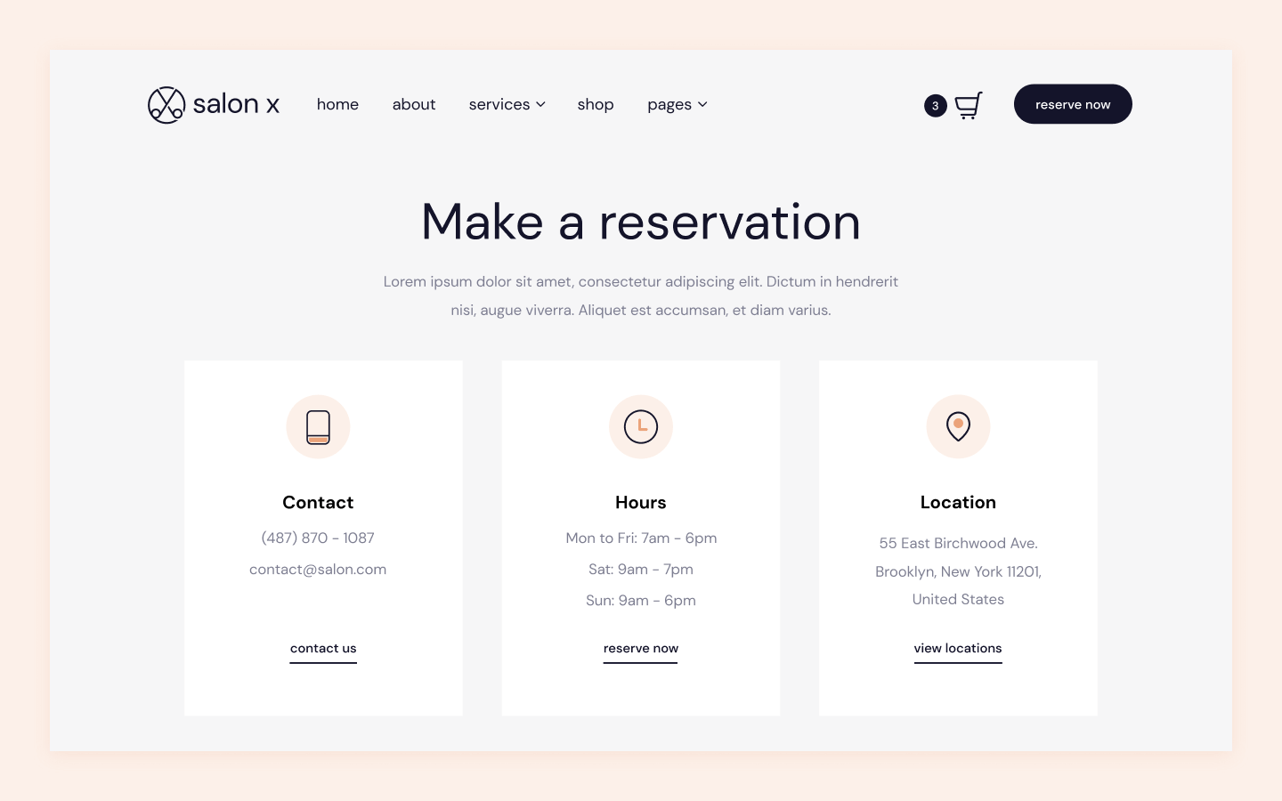 Salon X Webflow Template
