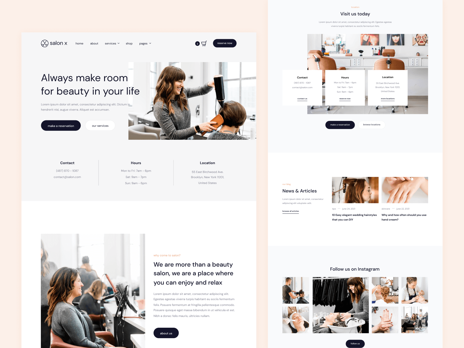 Beauty Salon Webflow Template