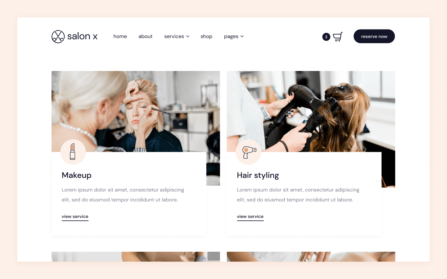Salon X Webflow Template