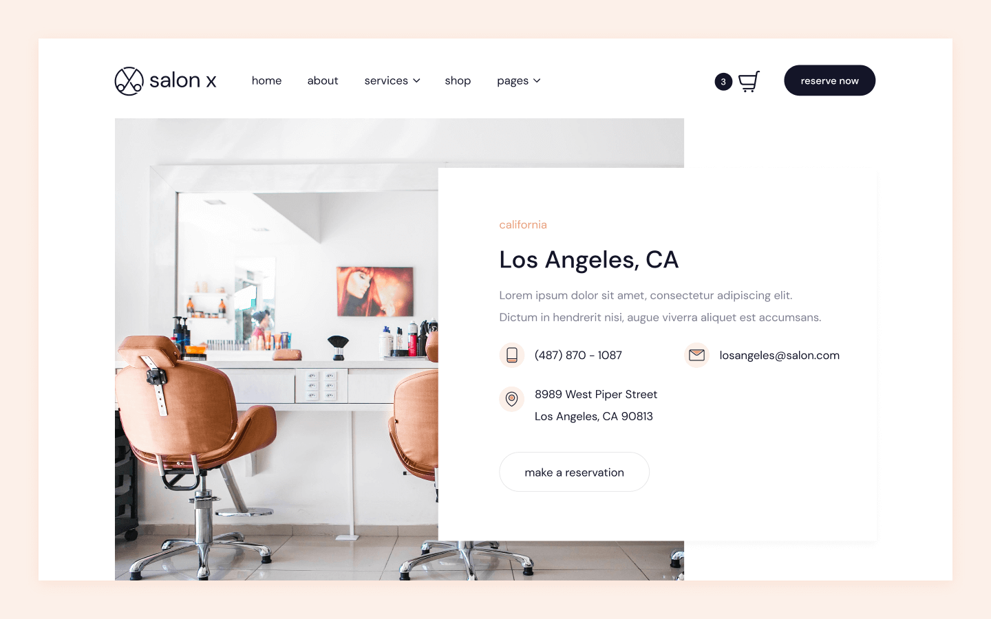 Salon X Webflow Template