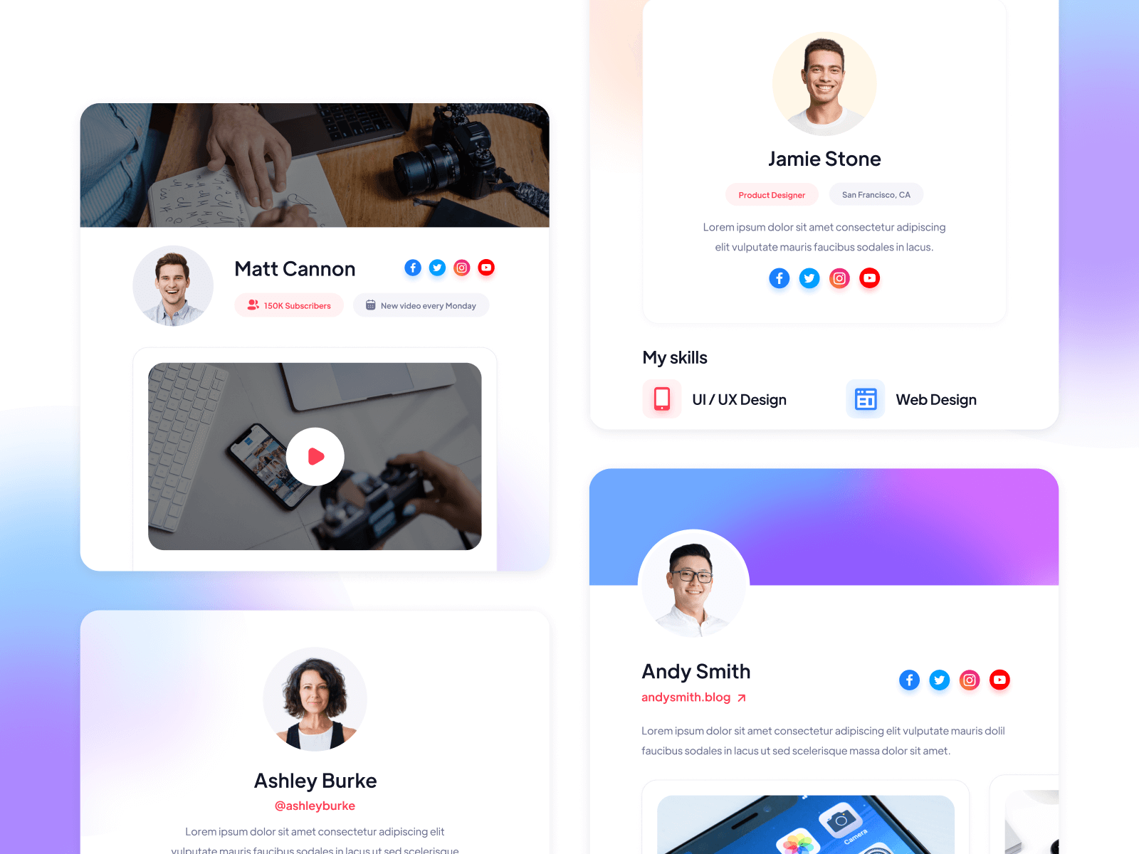 Social Media Bio Link Webflow Template