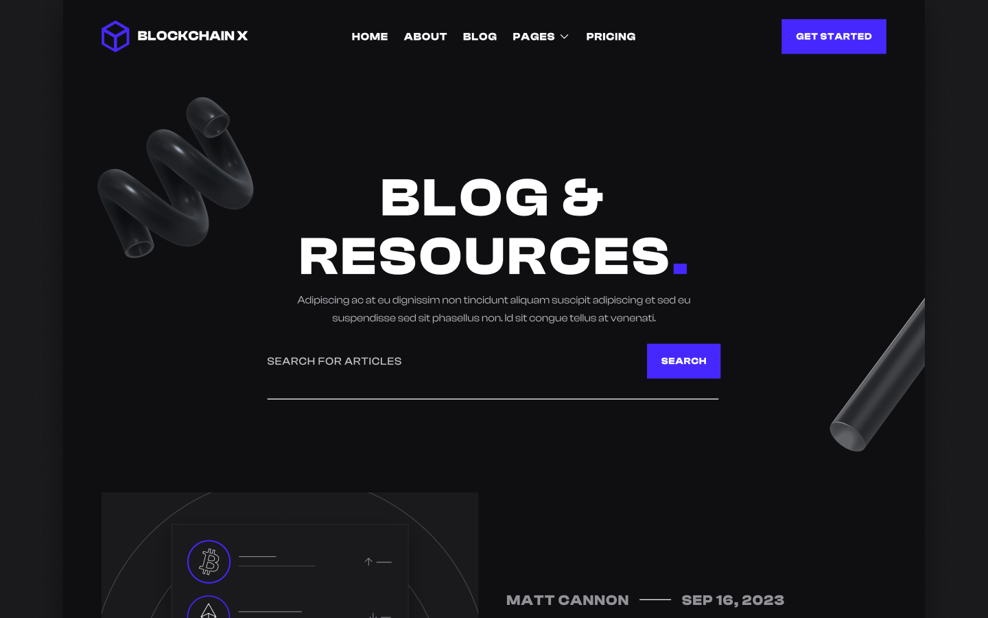 Blockchain X Webflow Template