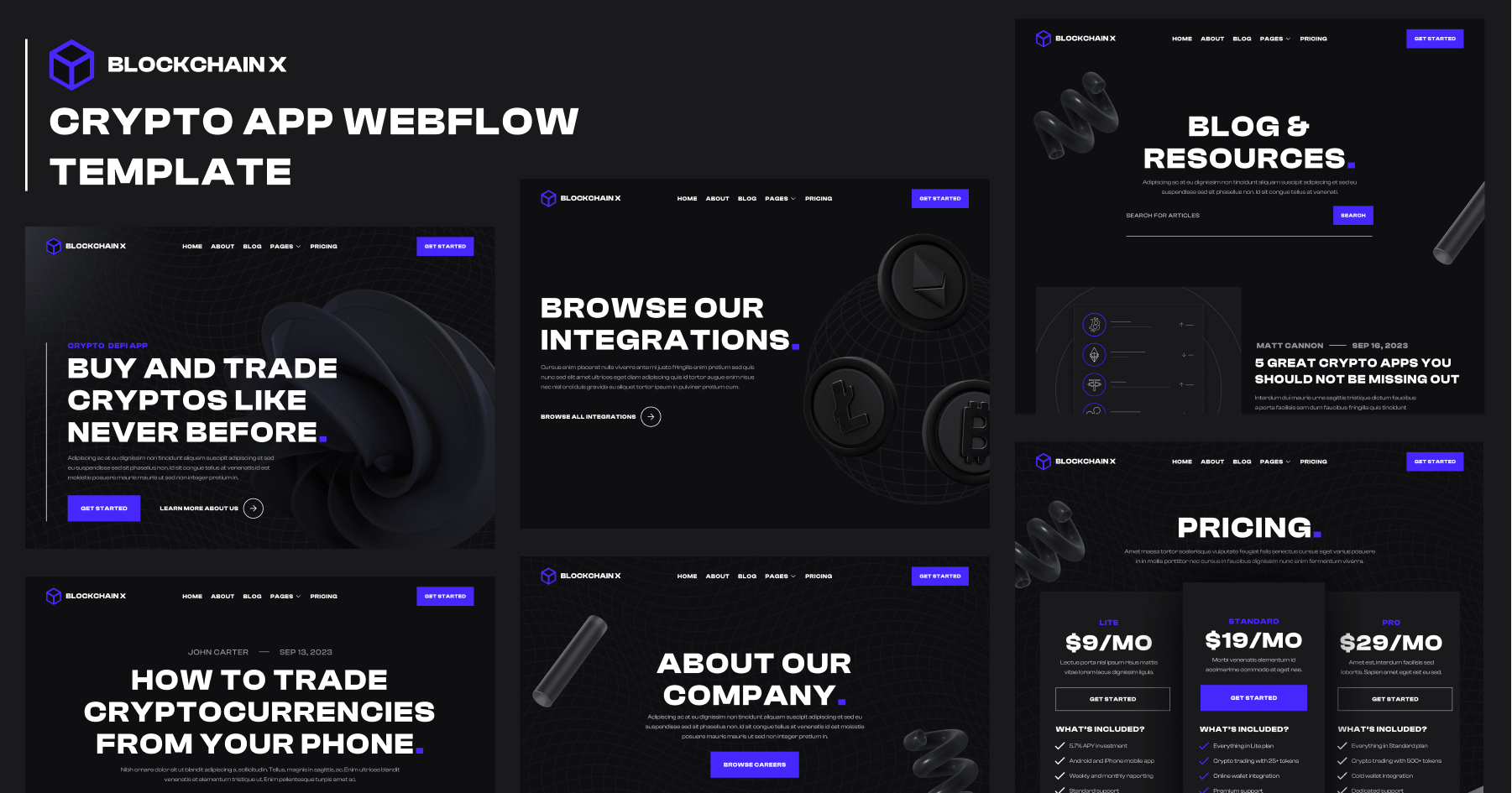 Blockchain Crypto Webflow Template