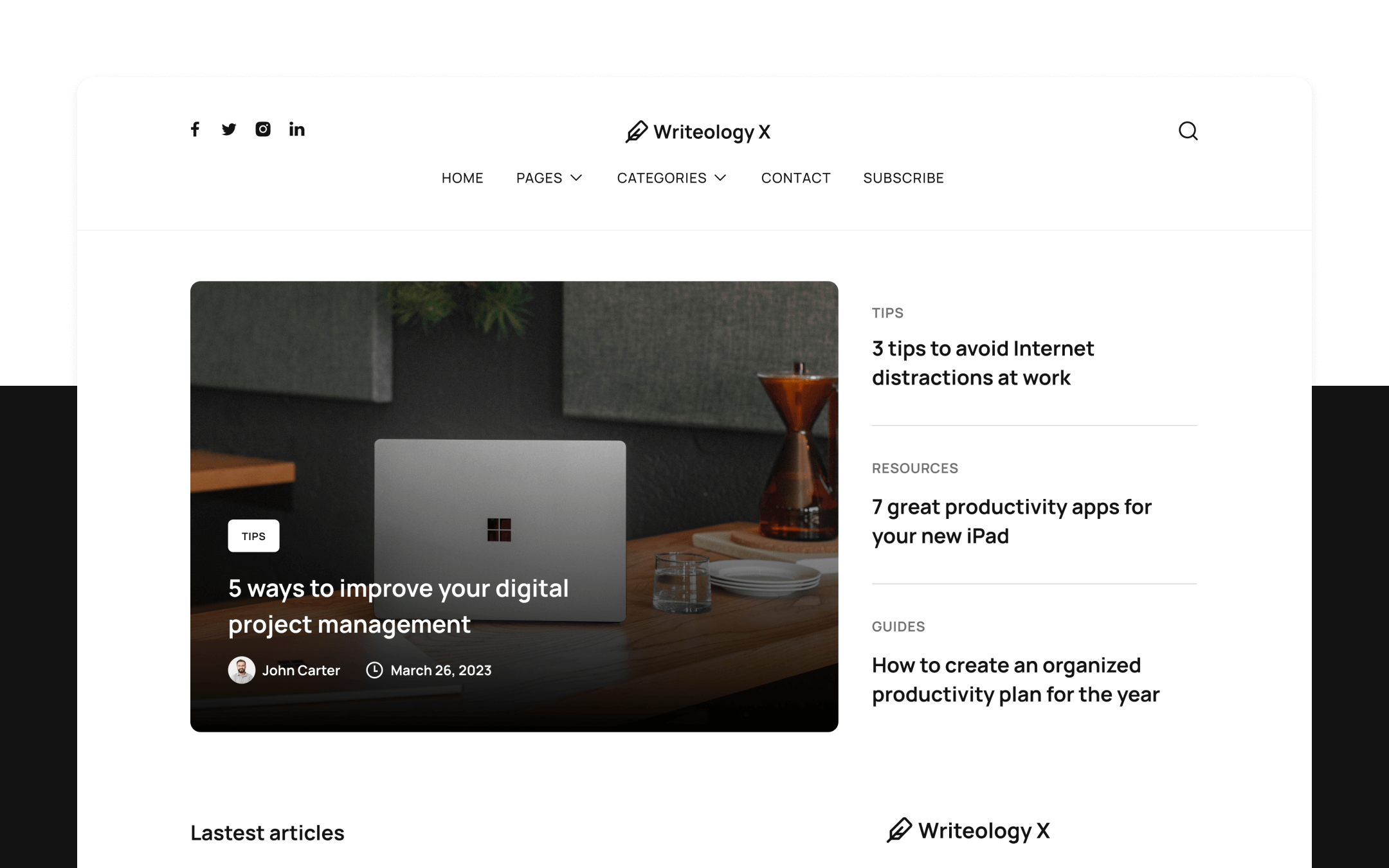 Blog Membership Webflow Template