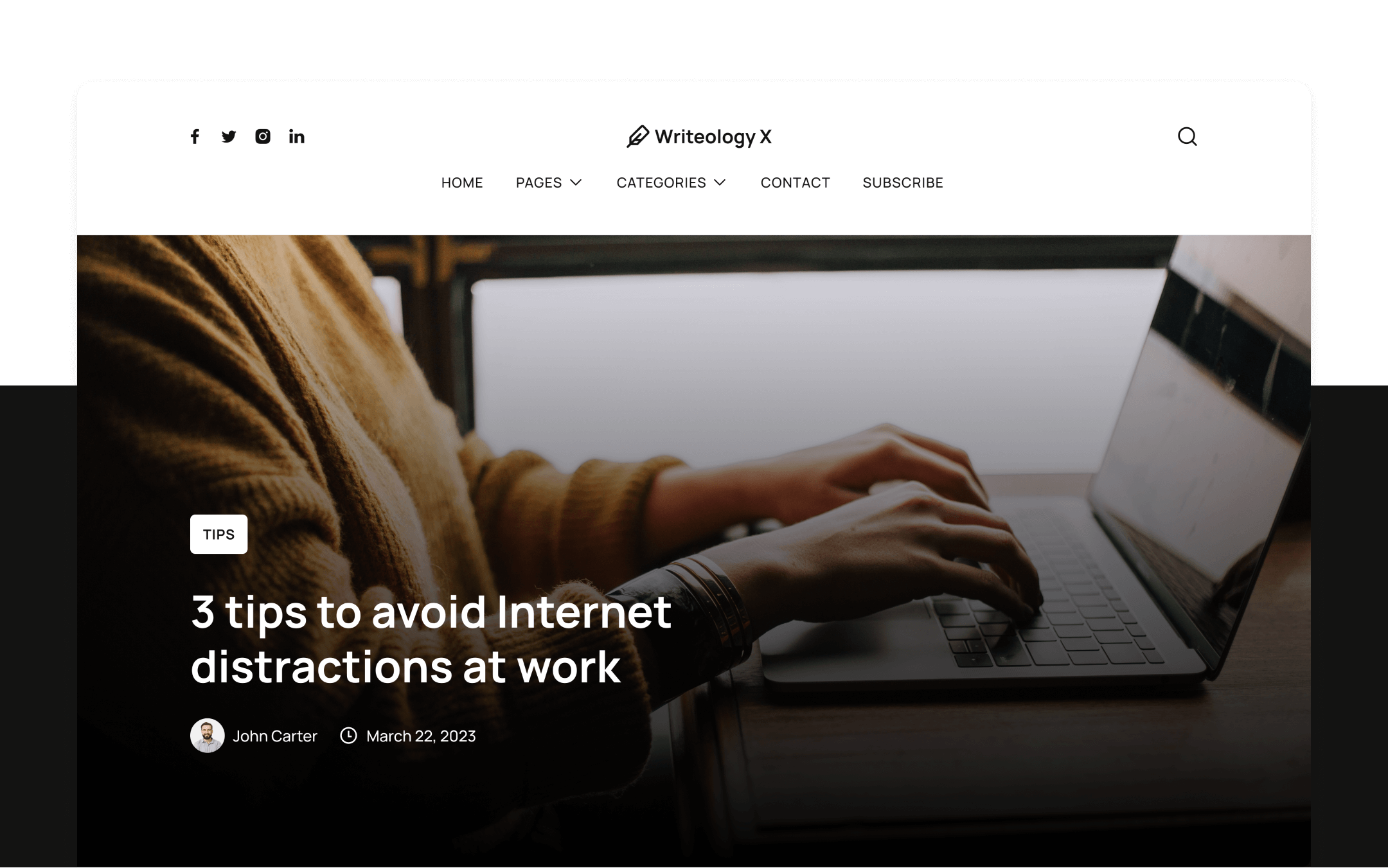 Writeology X Webflow Template